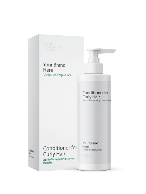 Après-shampooing cheveux bouclés en marque blanche