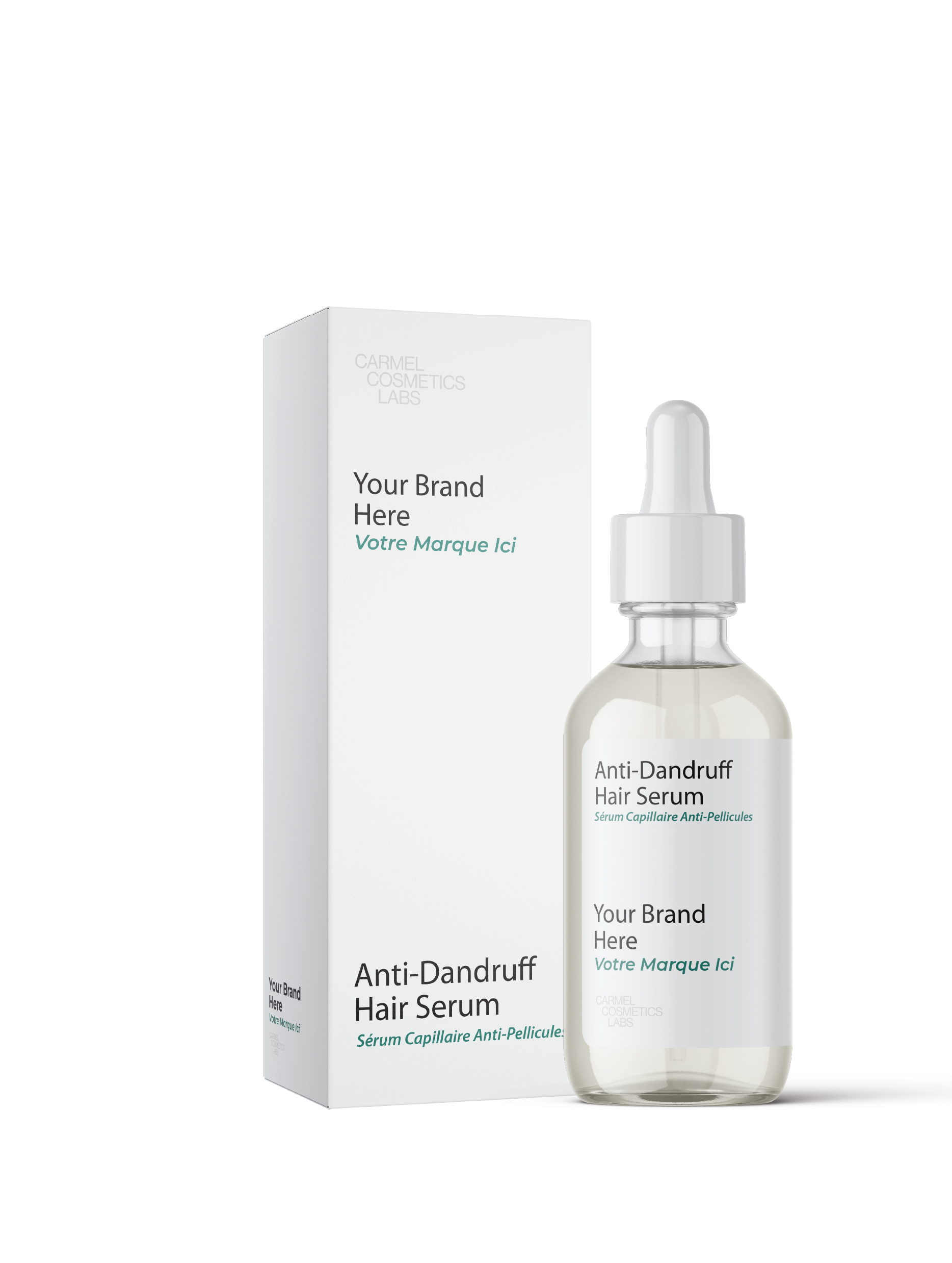 Sérum capillaire anti-pellicules en marque blanche