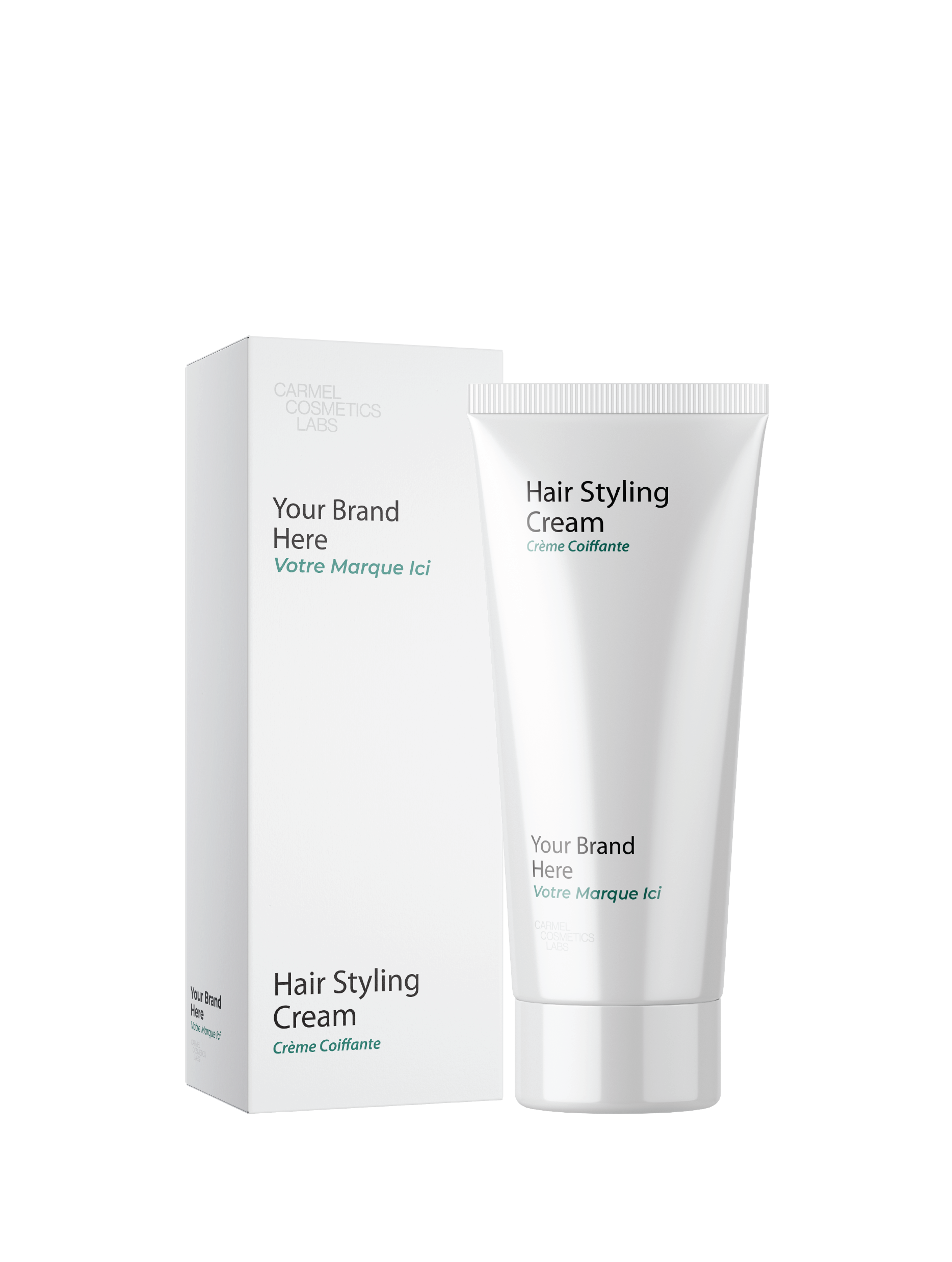 Crème coiffante en marque blanche