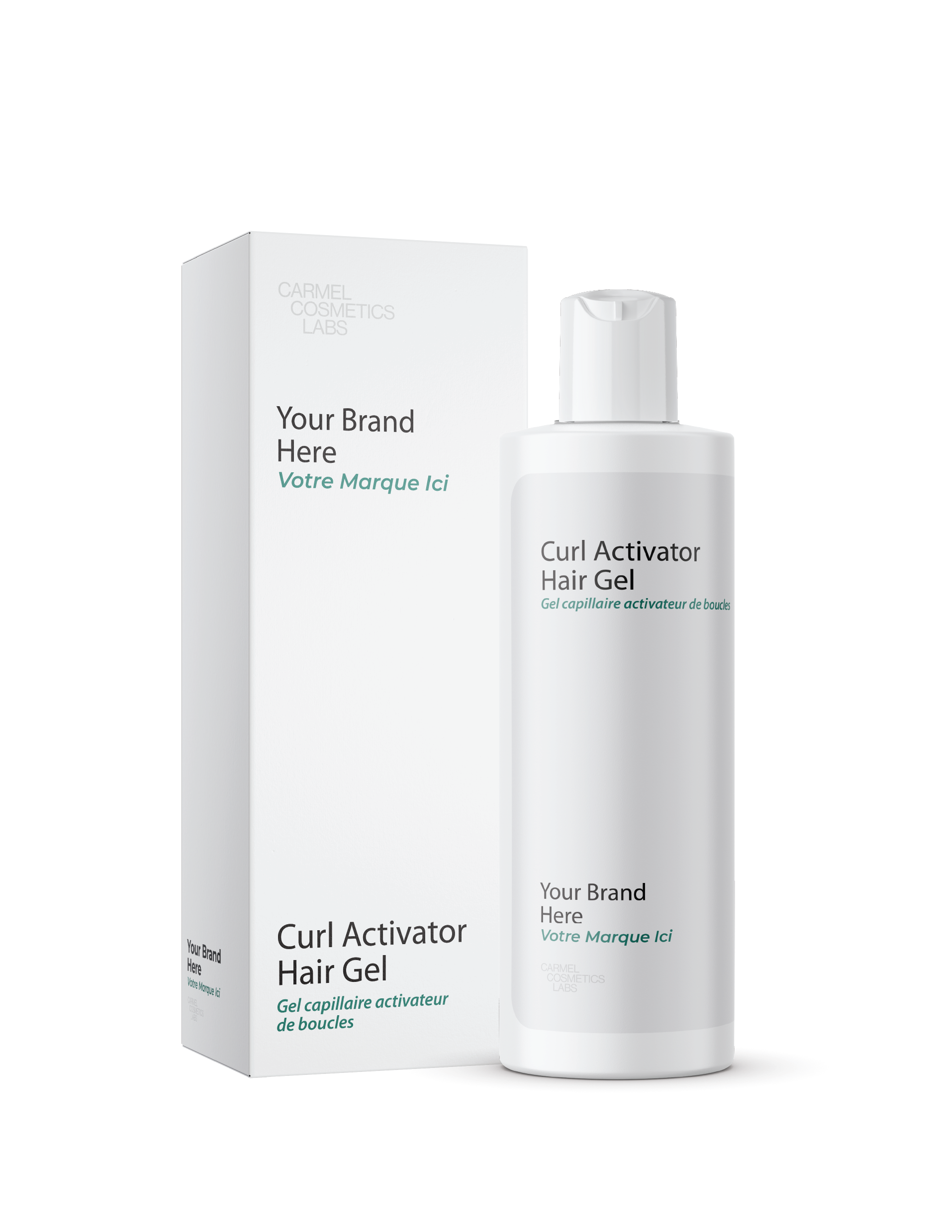 Gel capillaire activateur de boucles en marque blanche