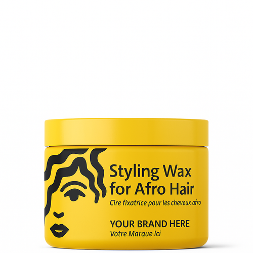 Cire fixatrice pour les cheveux afro en marque blanche