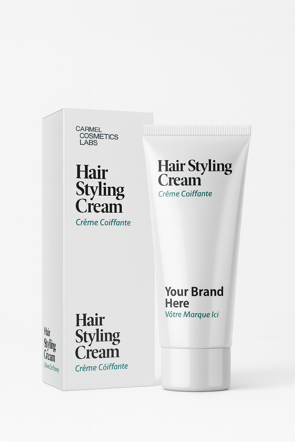 Crème coiffante en marque blanche