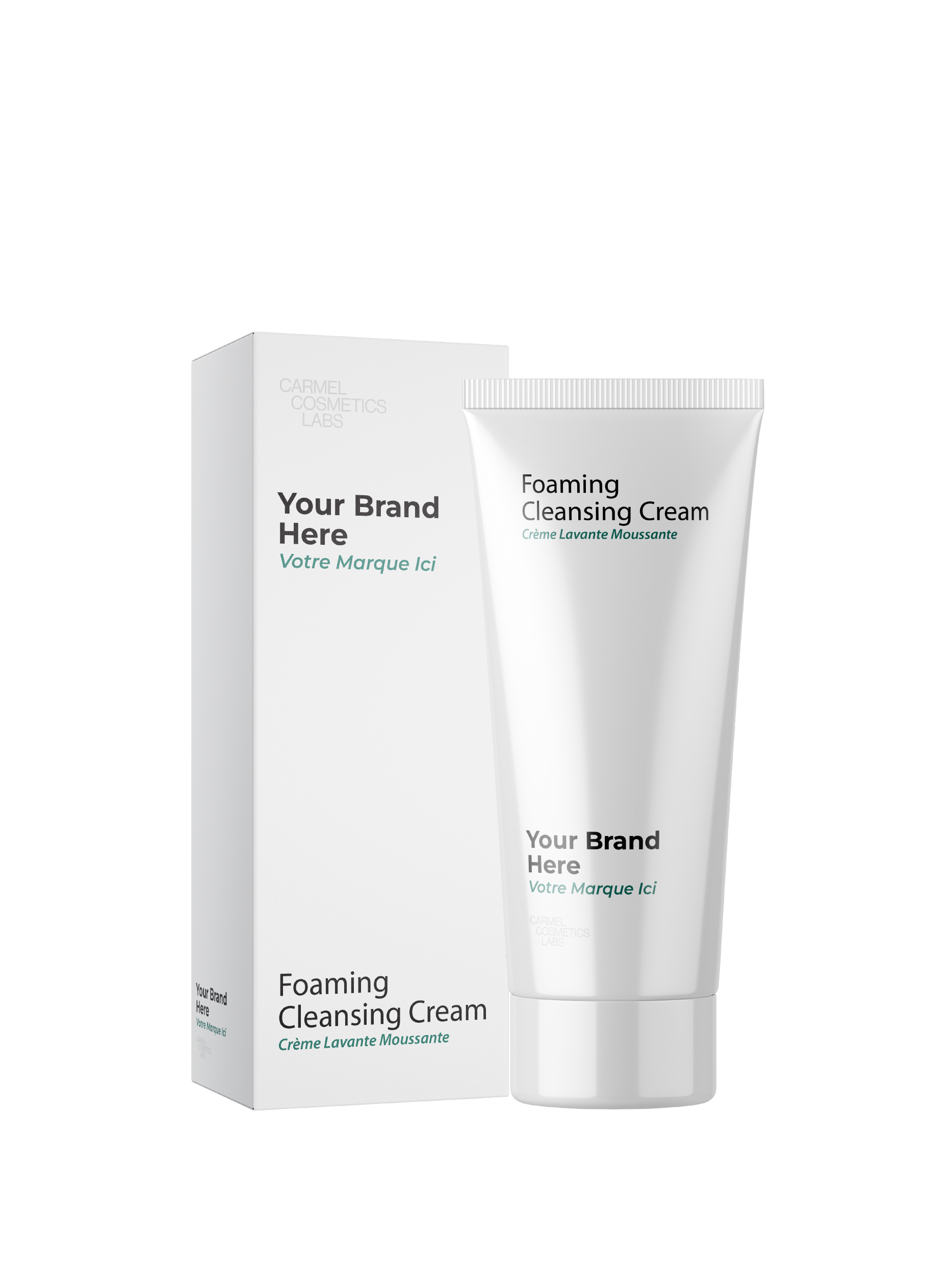 Crème lavante moussante en marque blanche