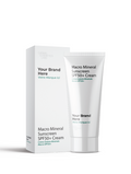Crème solaire minérale spf50 macro en marque blanche