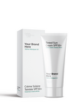 Crème solaire teintée spf50 en marque blanche