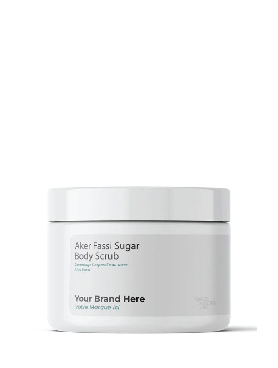 Gommage au sucre et l'aker fassi en marque blanche