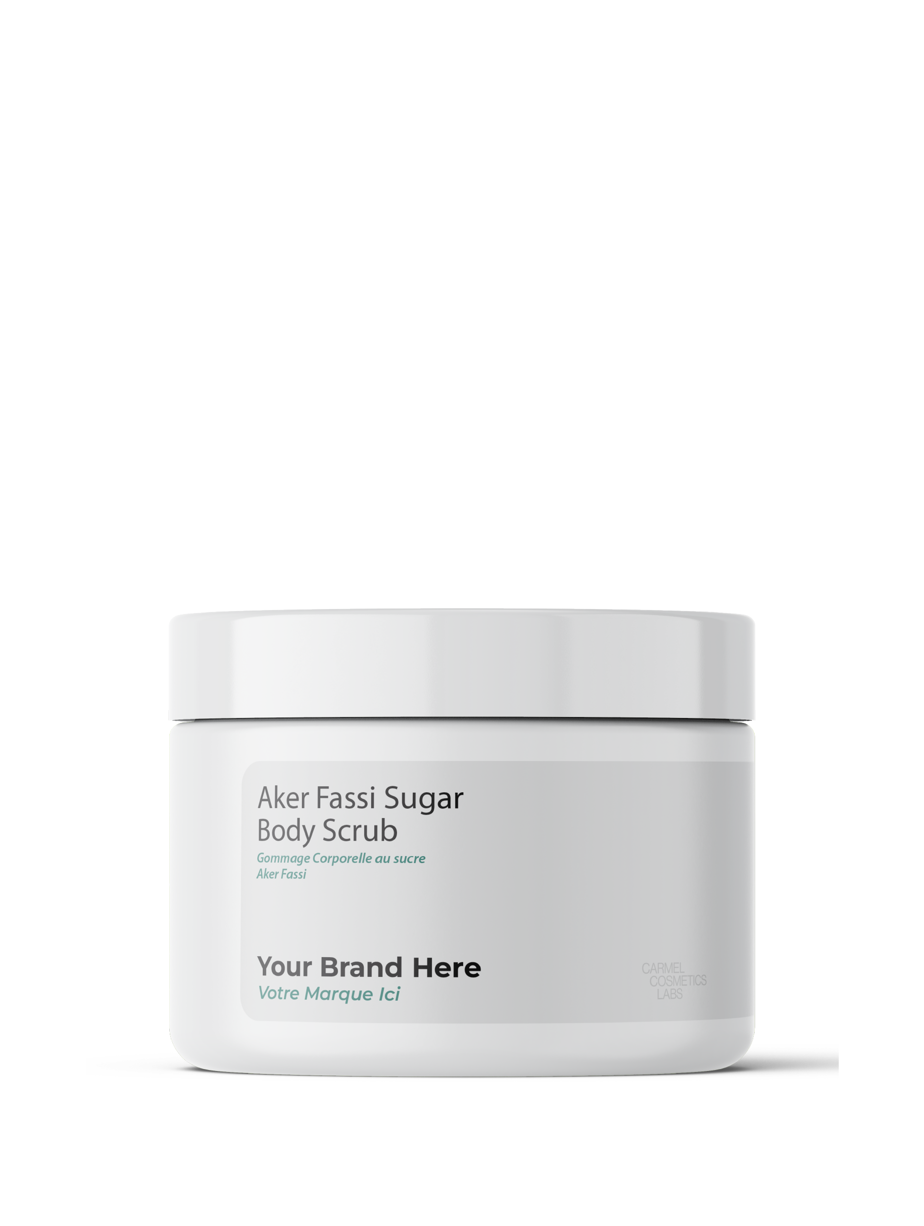 Gommage corporel à la poudre d'abricot en marque blanche