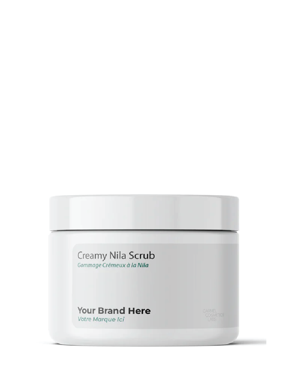 Gommage crémeux à la nila en marque blanche