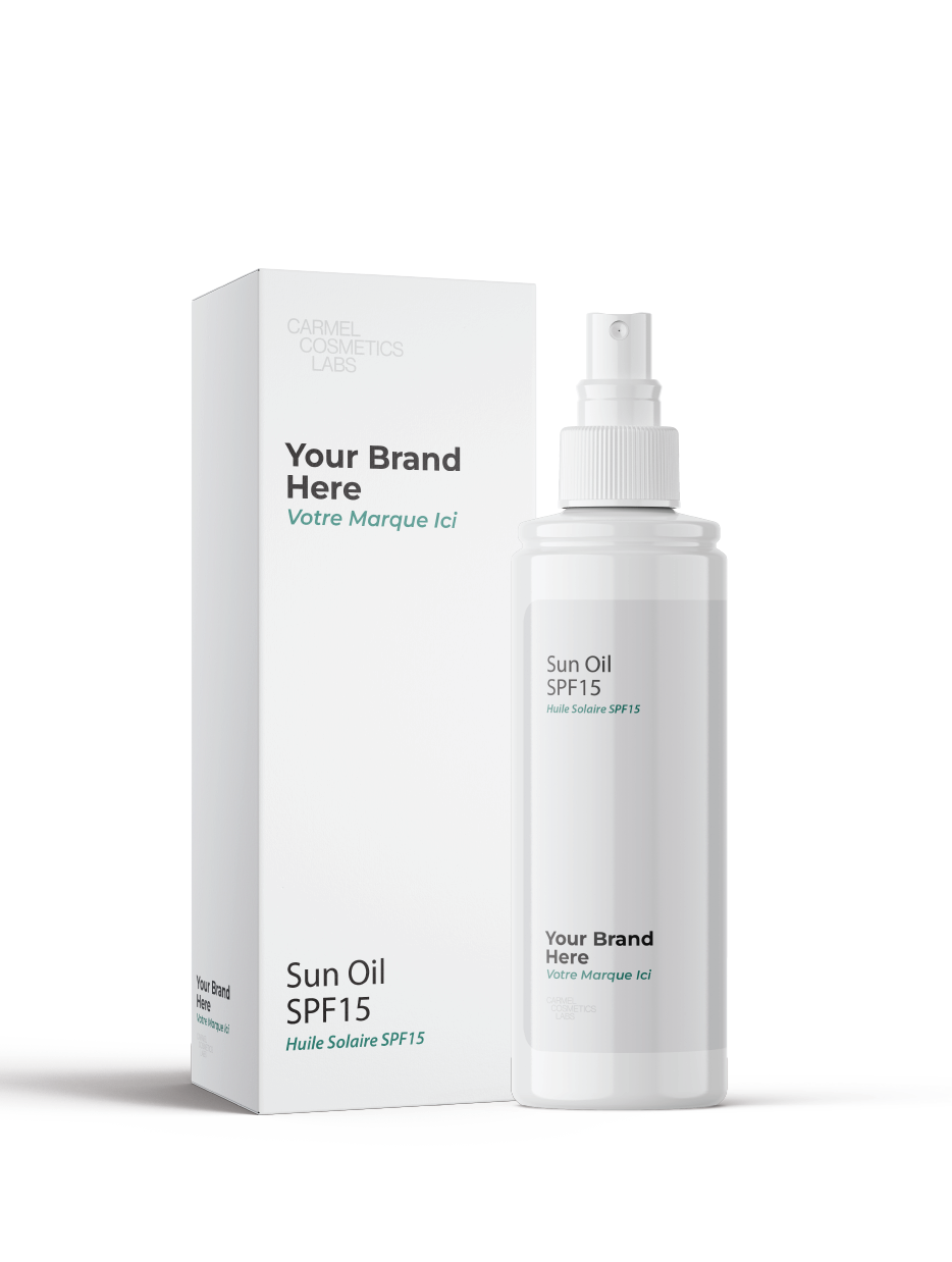 Huile de bronzage spf15 en marque banche