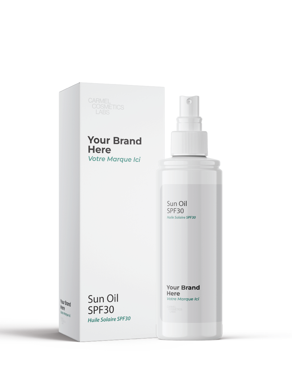 Huile de bronzage spf30 en marque blanche