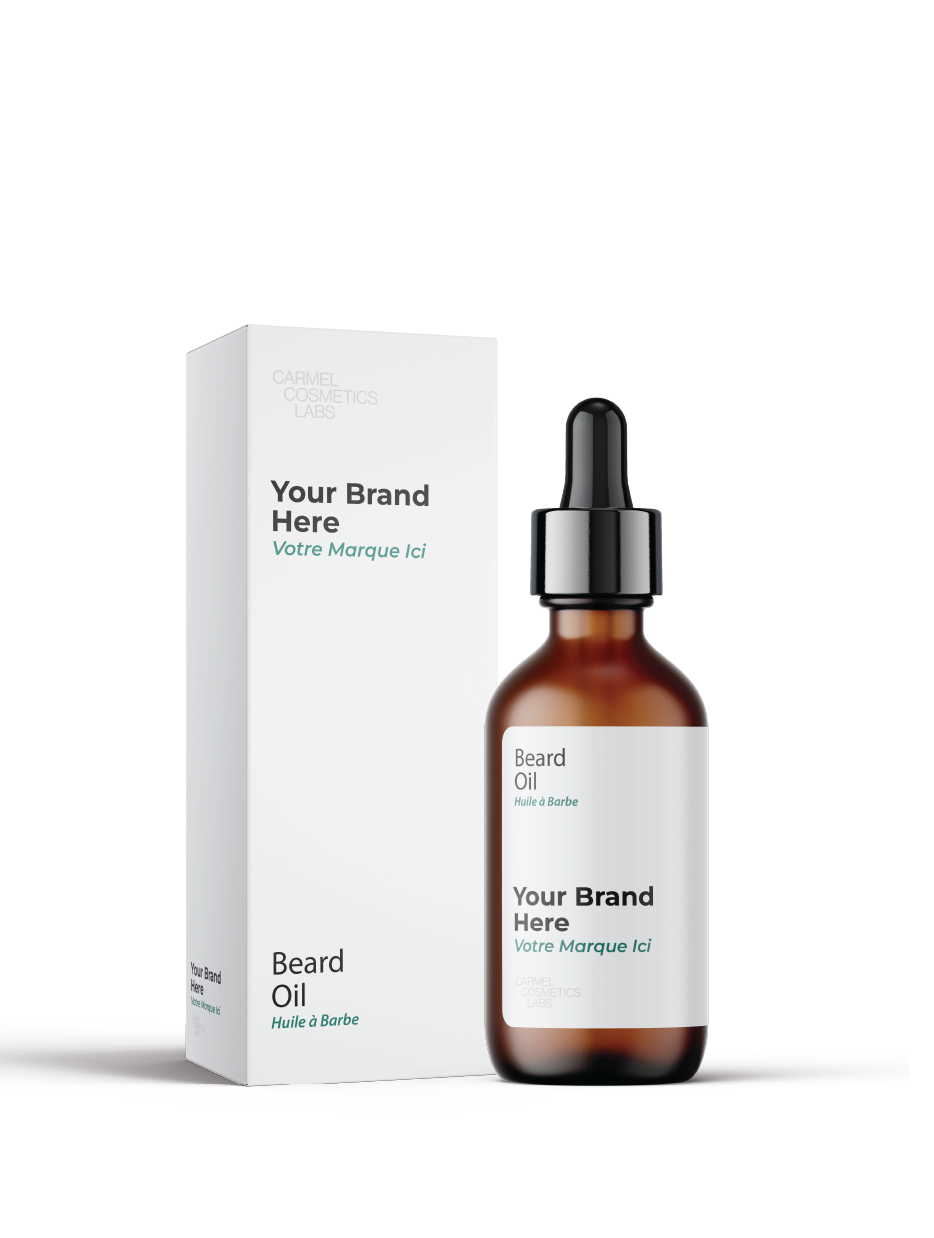 Huile à barbe en marque blanche