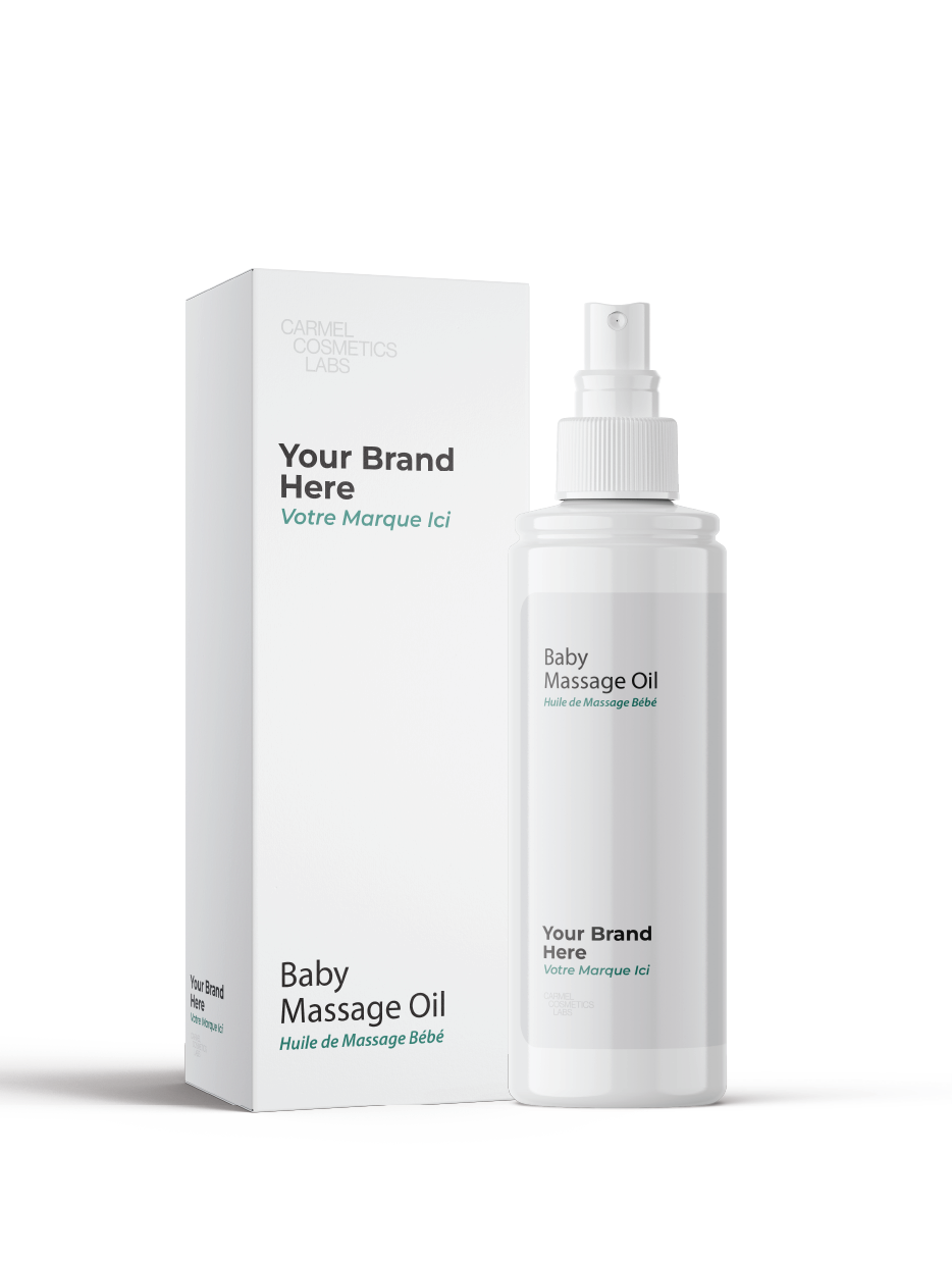 Huile de massage bébé en marque blanche