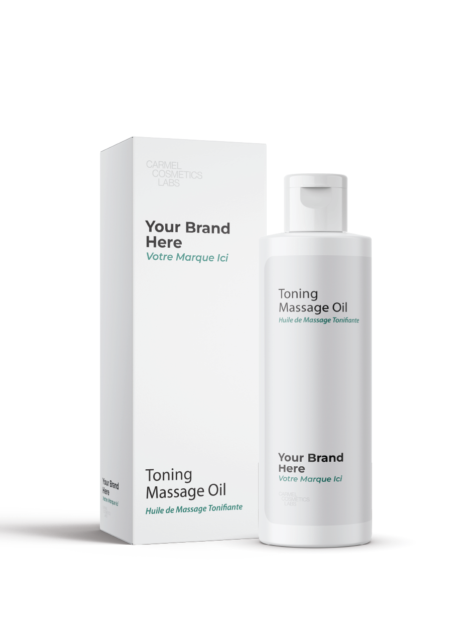 Huile de massage tonifiante en marque blanche