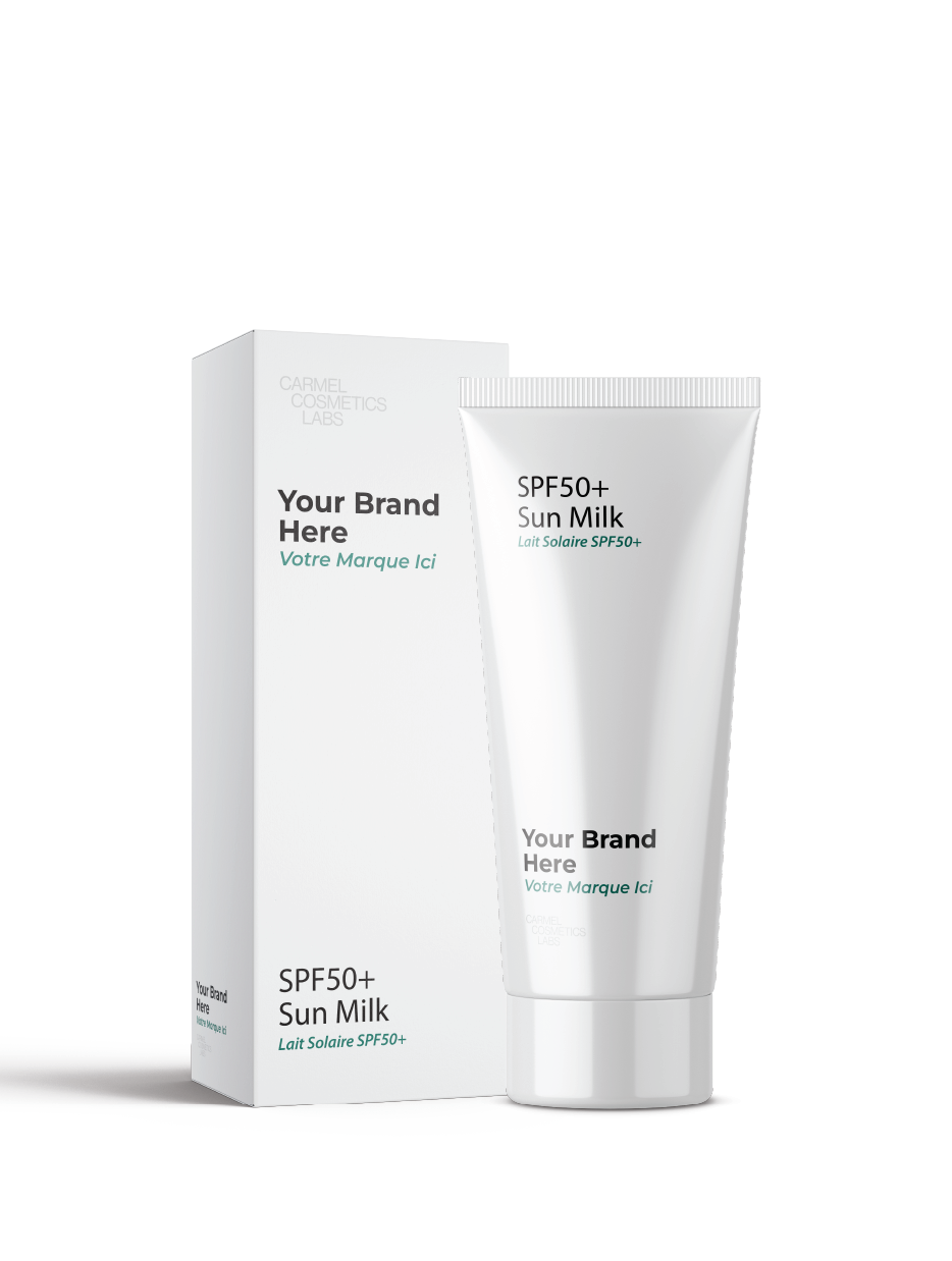 Lait solaire spf50 en marque blanche