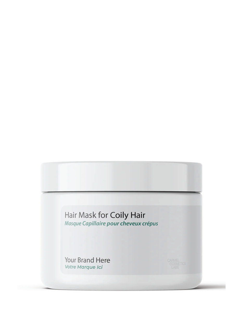 Masque capillaire pour cheveux crépus en marque blanche