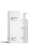 Mousse nettoyante micro-peeling en marque blanche
