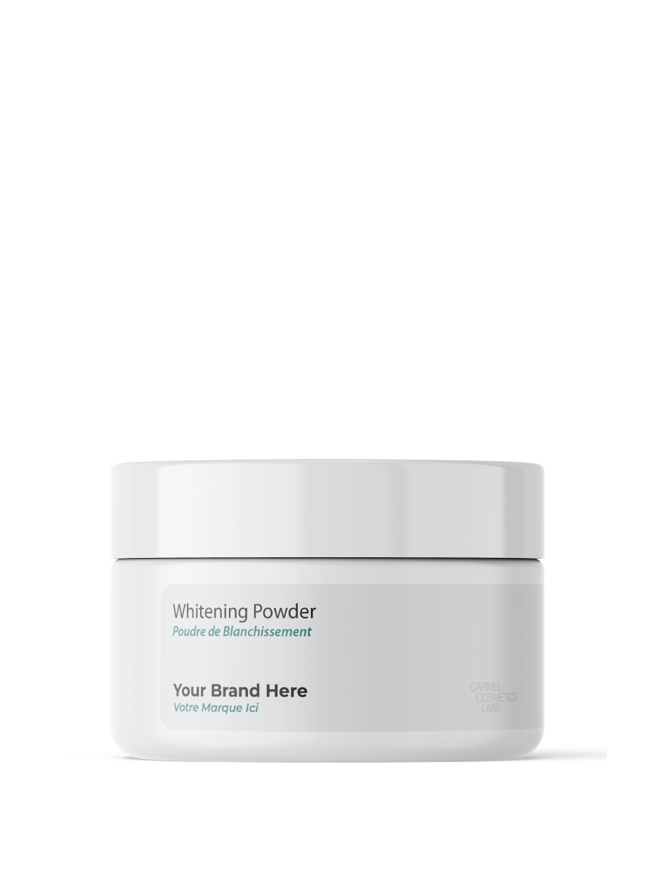 Poudre de blanchissement des dents en marque blanche