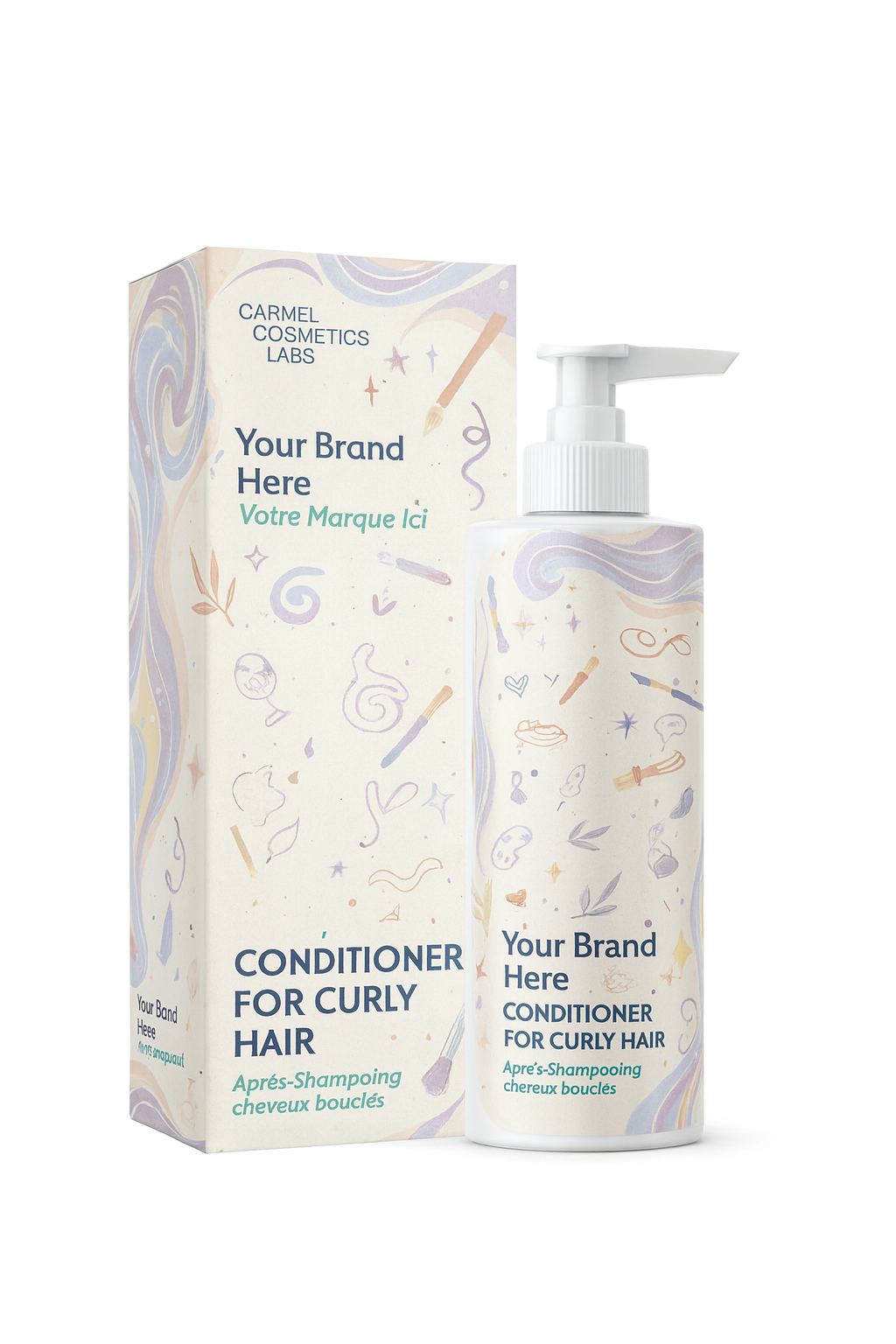 Après-shampooing cheveux bouclés en marque blanche